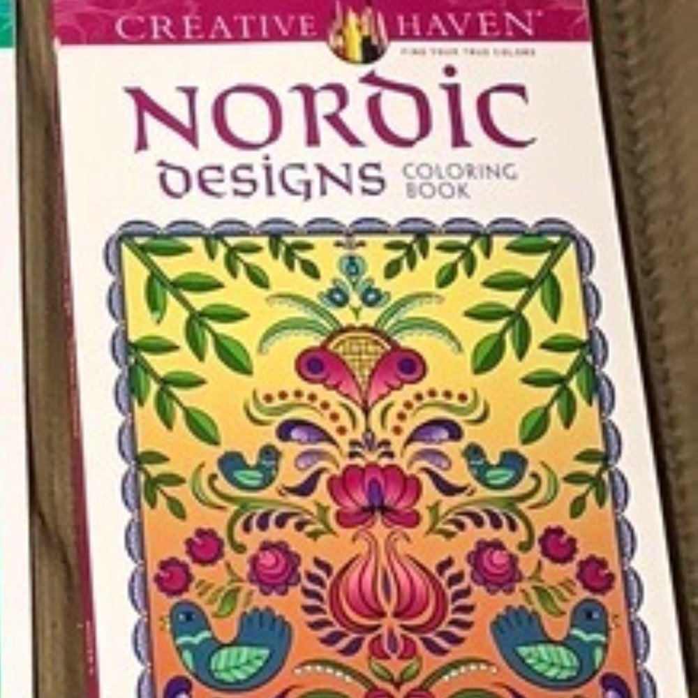 Creative Haven🎄 Nordic Designs Coloring Book Adult/ Teen Art NEW